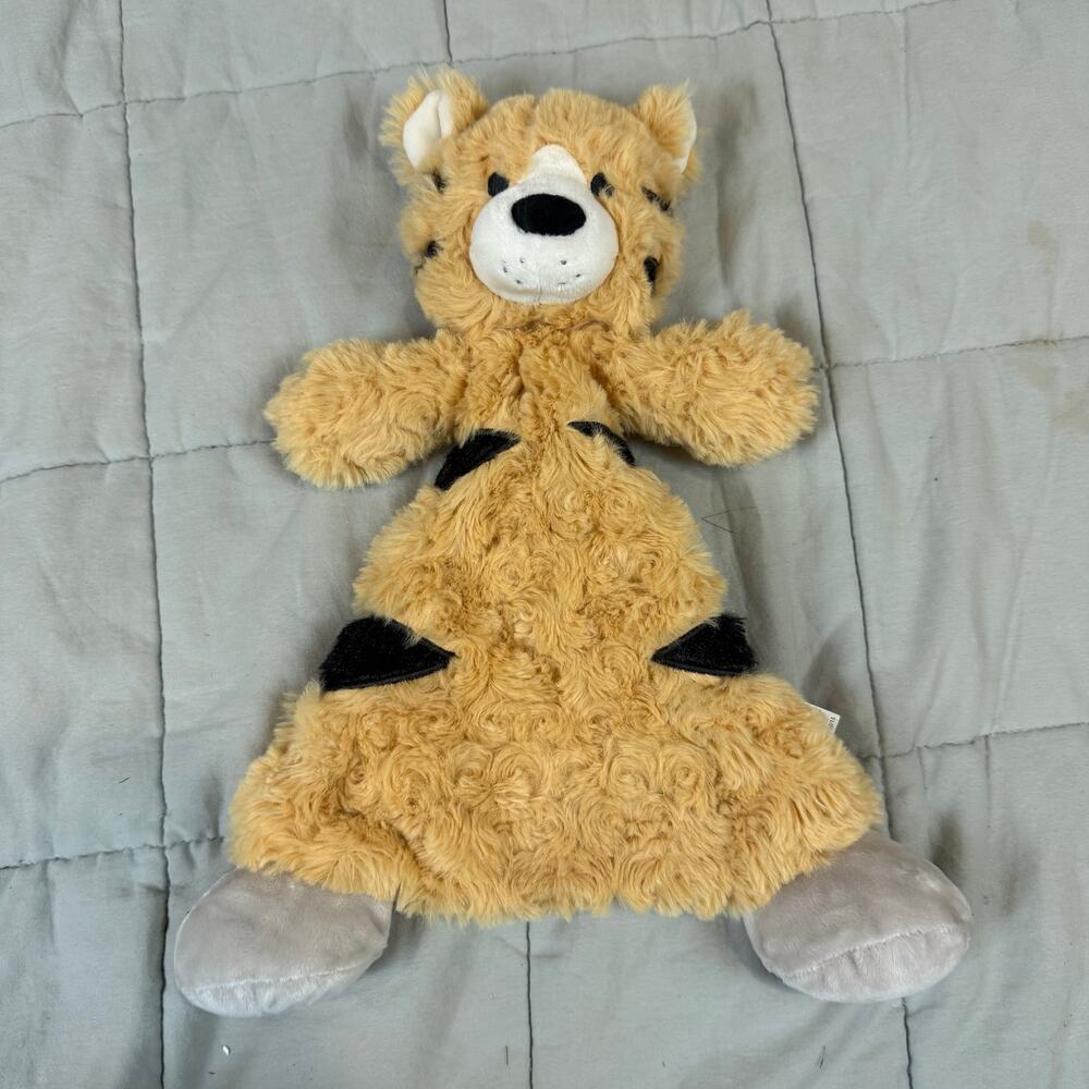 Demdaco Tobias Tiger Rattle Baby Toy Plush Lovey Security Blanket Super Soft